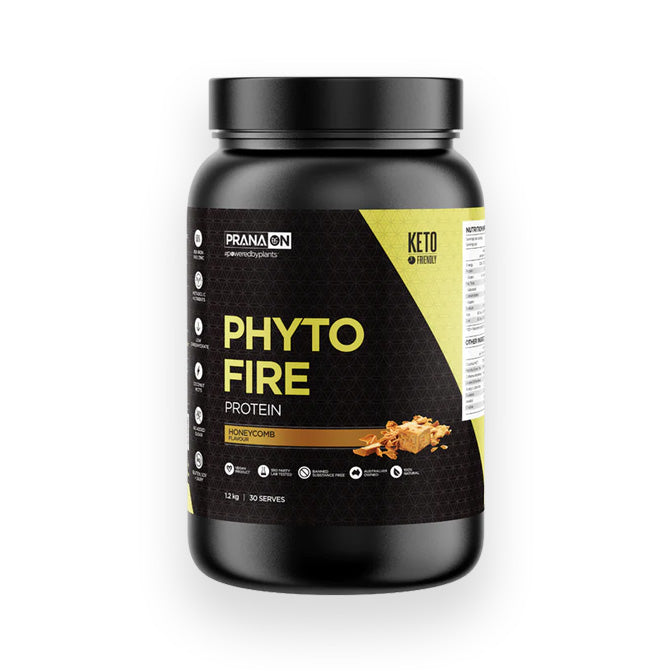 Prana ON Phyto Fire Protein 30 serves 1.2kg Honeycomb Flavour