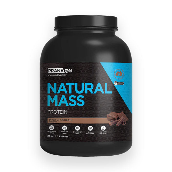 Prana ON Natural Mass Protein25 serves 2.5kg Mylk Chocolate Flavour