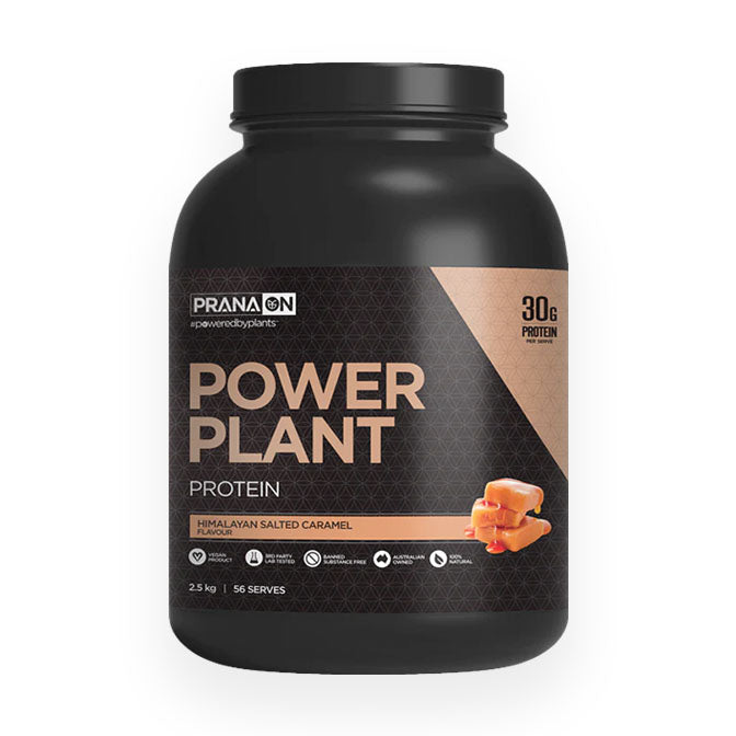 Prana ON Plant Power Protein 56 serves 2.5kg Himalayan Salted Caramel Flavour