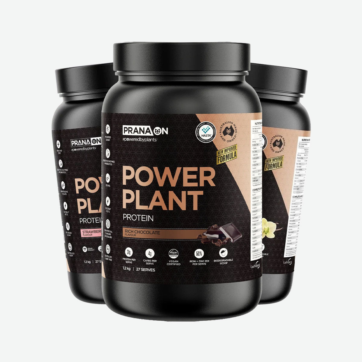 Prana ON Plant Power Protein 27 serves 1.2kg 3 flavours