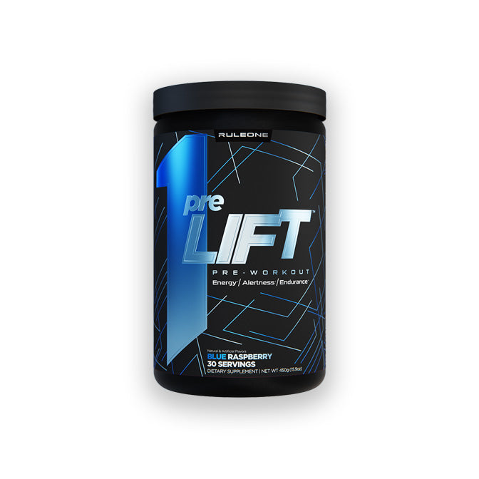 Rule 1 Pre Lift Pre Workout 30 servings 420g Blue Raspberry Flavour