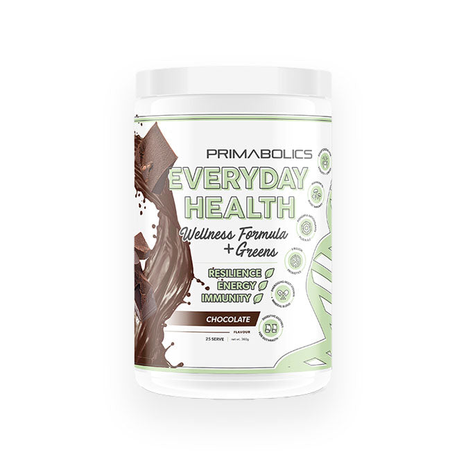 Primabolics Everyday Health Wellness formula + greens 360g 25 serve Chocolate Flavour