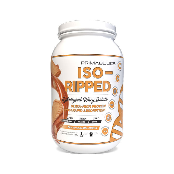 Primabolics Iso-Ripped Whey Protein Isolate 25 serves 750g Spiced Caramel Cookie Flavour