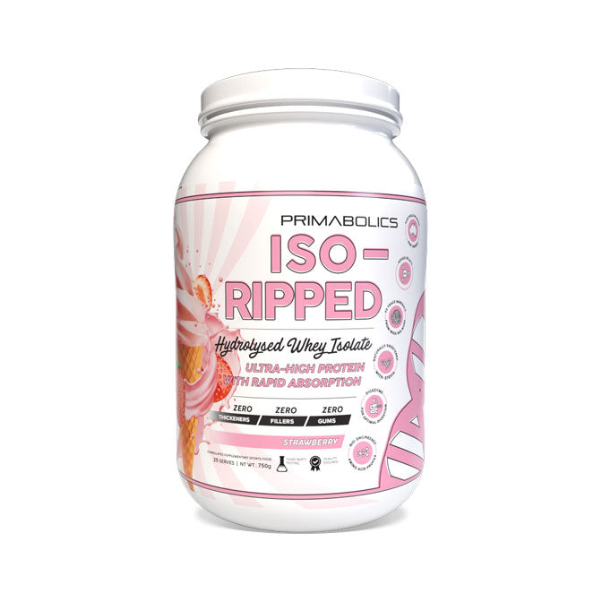 Primabolics Iso-Ripped Whey Protein Isolate 25 serves 750g Strawberry Flavour
