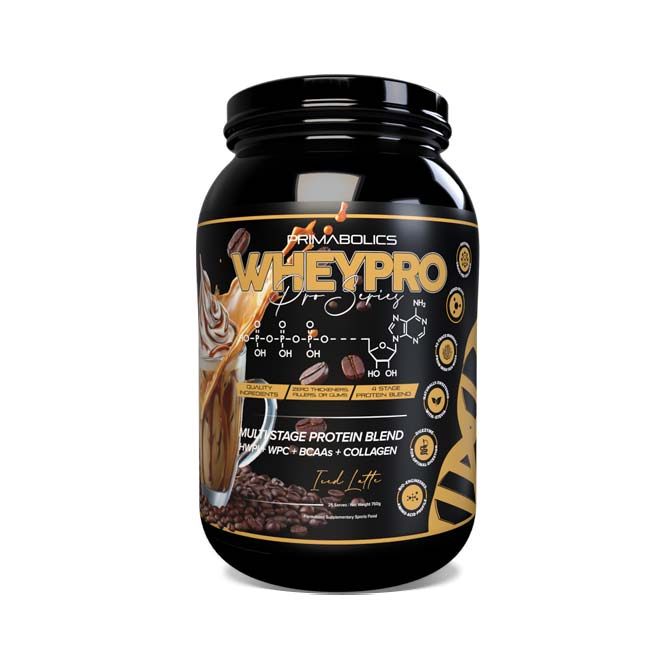 Primabolics Whey Pro Protein Powder 25 serves 750g Iced Latte flavour