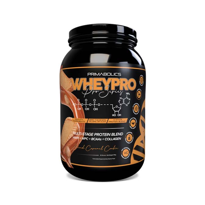 Primabolics Whey Pro Protein Powder 25 serves 750g Spiced Caramel Cookie flavour