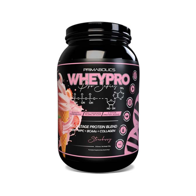 Primabolics Whey Pro Protein Powder 25 serves 750g strawberry flavour