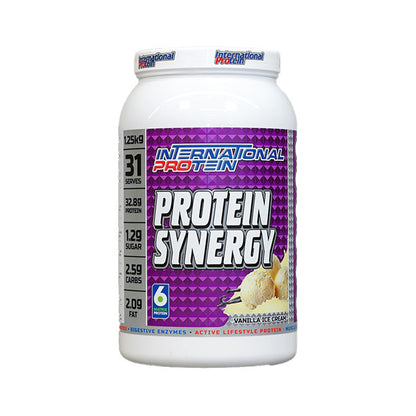 International Protein Protein Synergy 31 serves 1.25kg Vanilla Ice Cream Flavour