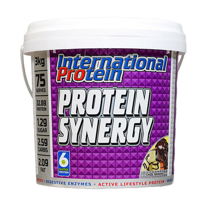 International Protein Protein Synergy 75 serves 3kg Choc Banana Flavour