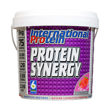 International Protein Protein Synergy 75 serves 3kg Strawberry Flavour