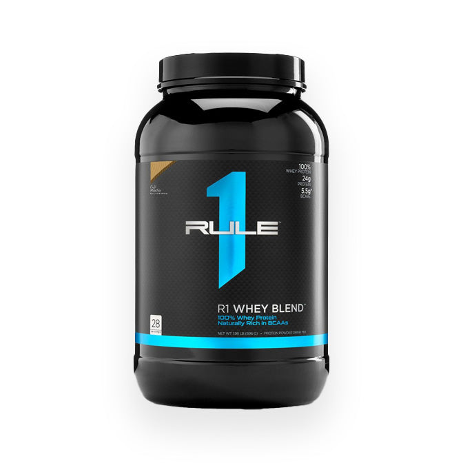 Rule 1 Whey Protein Blend 28 Servings 910g Cafe Mocha Flavour