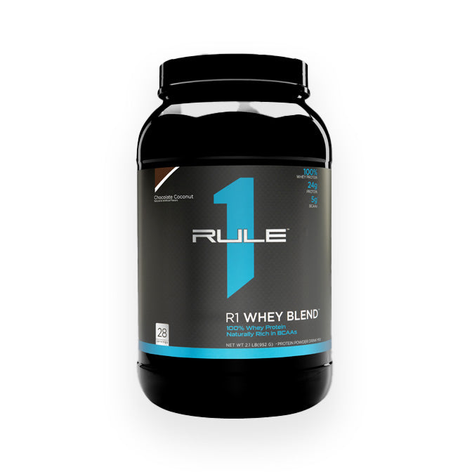 Rule 1 Whey Protein Blend 28 Servings 910g Chocolate Coconut Flavour