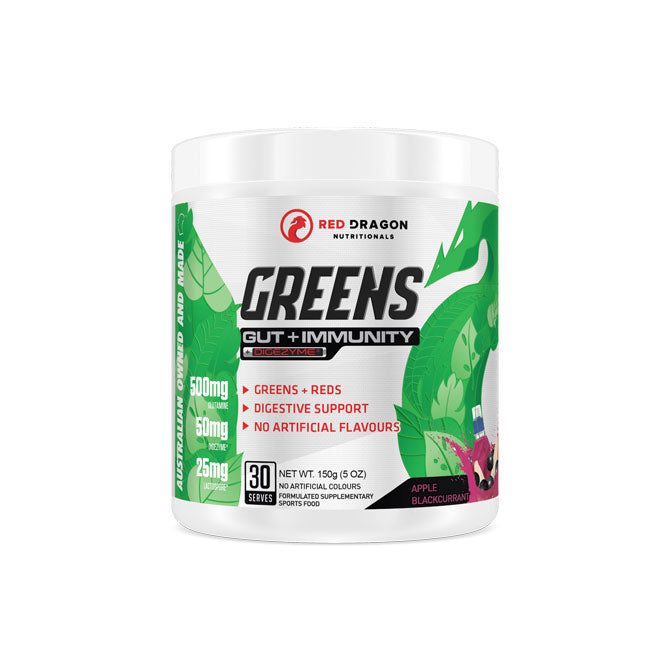 Red Dragon Nutraceuticals Greens Powder 30 scoops 150g - Apple Blackcurrant Flavour
