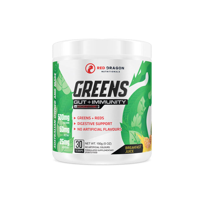 Red Dragon Nutraceuticals Greens Powder 30 scoops 150g - Breakfast Juice Flavour