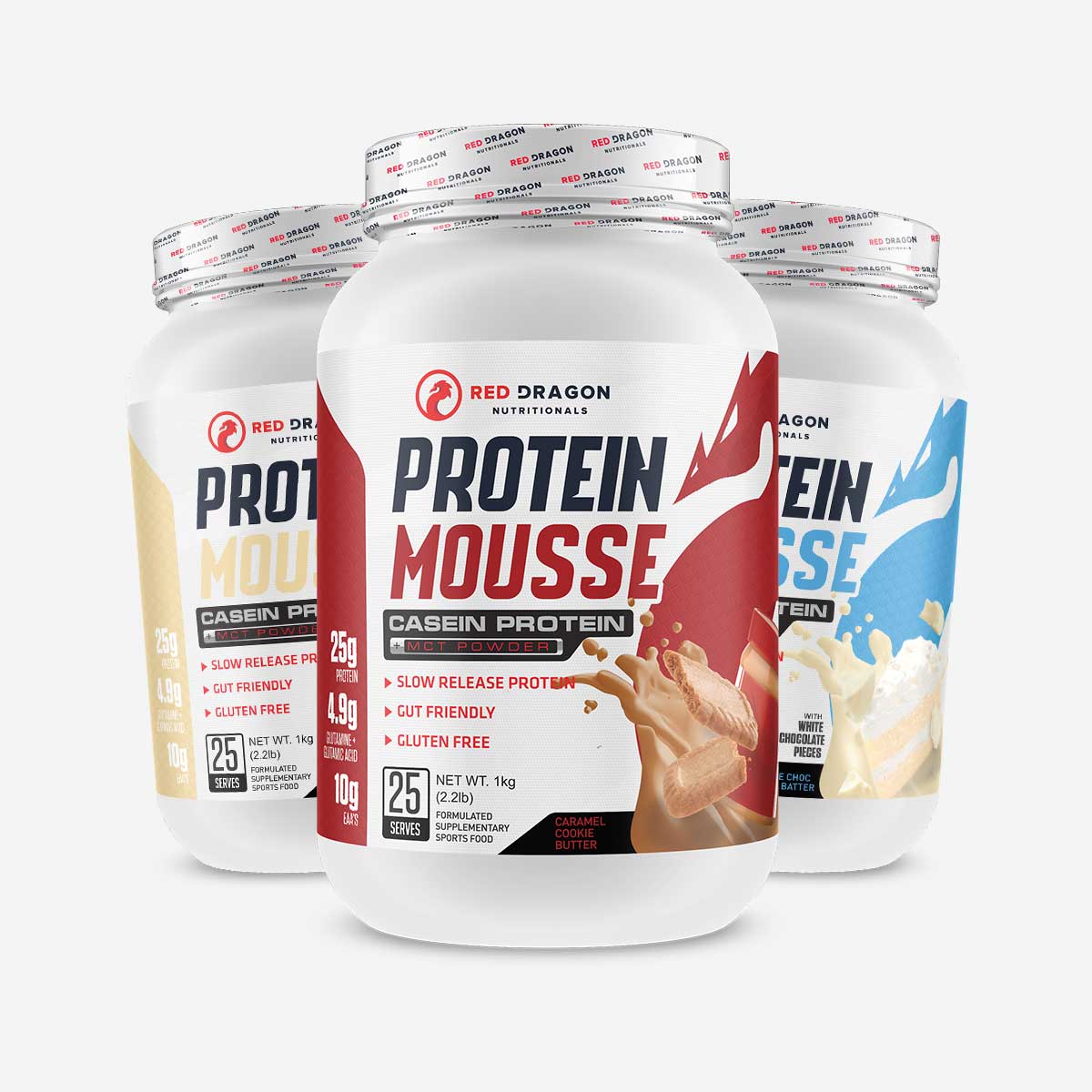 Red Dragon Nutraceuticals Protein Mousse (Casein Protein) 25 serves 1kg - Hero