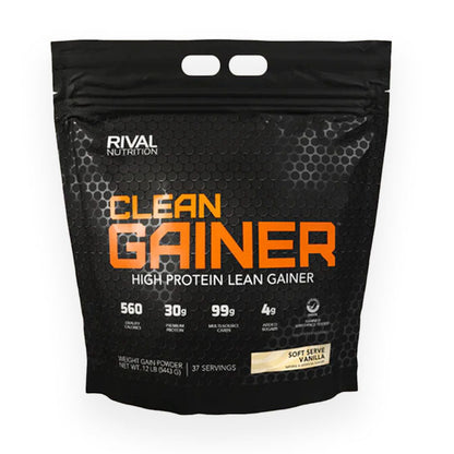 Rival Nutrition Clean Gainer High Protein Lean Gainer Powder 37 servings 5443g Soft Serve Vanilla Flavour