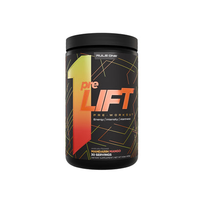 Rule 1 Pre Lift Pre Workout 30 servings 420g Mandarin Mango Flavour