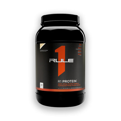 Rule 1 R1 Protein Whey Isolate 30 servings Cookies & Creme Flavour