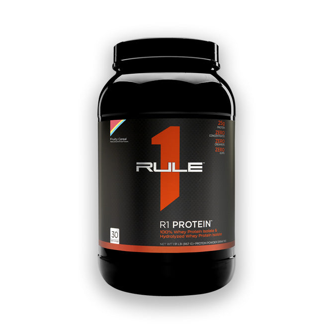 Rule 1 R1 Protein Whey Isolate 30 servings Fruity Cereal Flavour