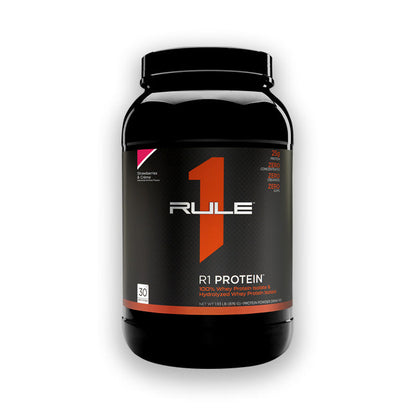 Rule 1 R1 Protein Whey Isolate 30 servings Strawberries & Creme Flavour