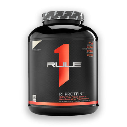 Rule 1 R1 Protein Whey Isolate 76 servings 2.28kg Vanilla Creme Flavour
