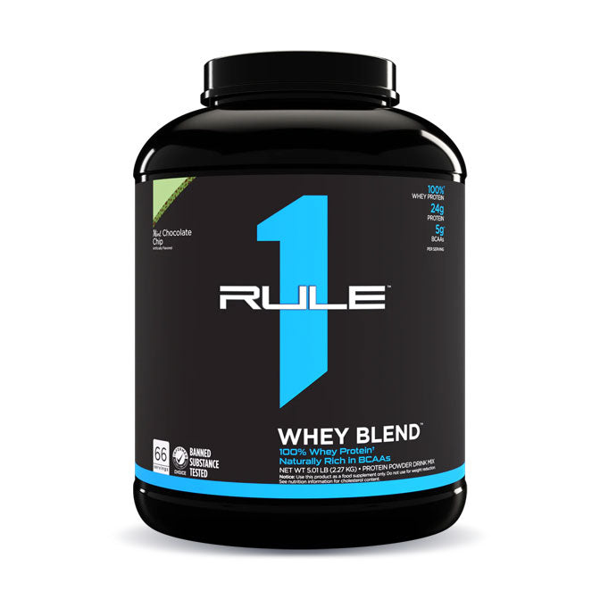 Rule 1 Whey Protein Blend 66 servings 2.24kg Mint Chocolate Chip Flavour