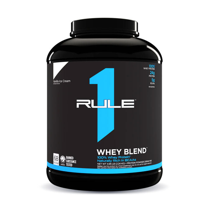 Rule 1 Whey Protein Blend 66 servings 2.24kg Vanilla Ice Cream Flavour