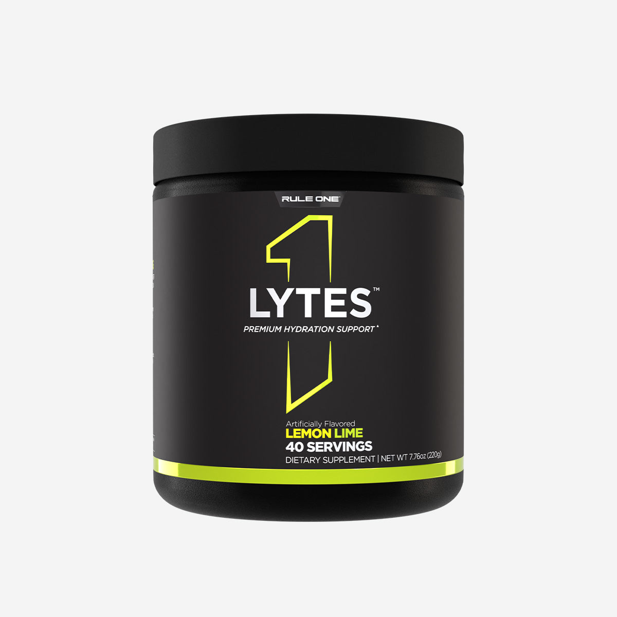 Rule 1 Lytes Premium Hydration Support 40 servings 220g Lemon Lime Flavour