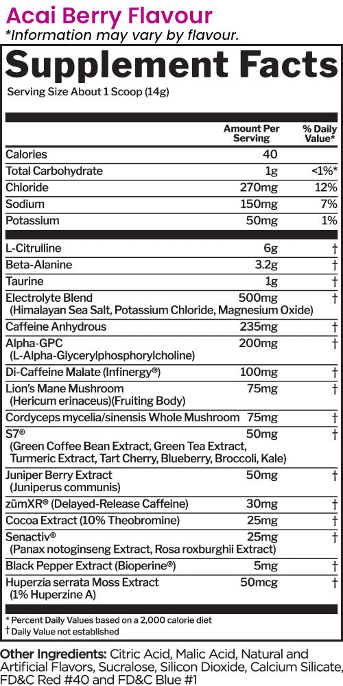 Rule1 Pre Lift 30s Nutrition And Ingredients Metafield