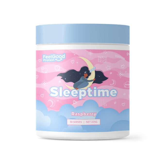 Sleeptime Raspberry 225g Feel Good Protein_3c51a587 8429 4047 Bc26 C1571a9e003f
