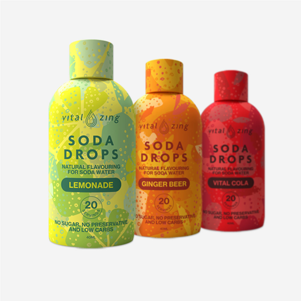 Vital Zing Soda Drops 3 Flavours