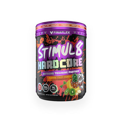 Finaflex Stimul8 Hardcore Preworkout 30 serves Flippin' Fruit Punch Flavour