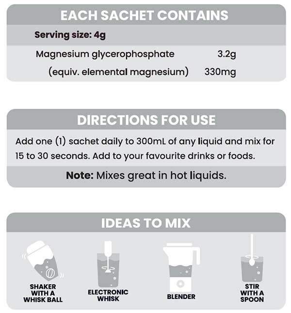 Tasteless Magnesium by Feel Good Protein Directions of Use