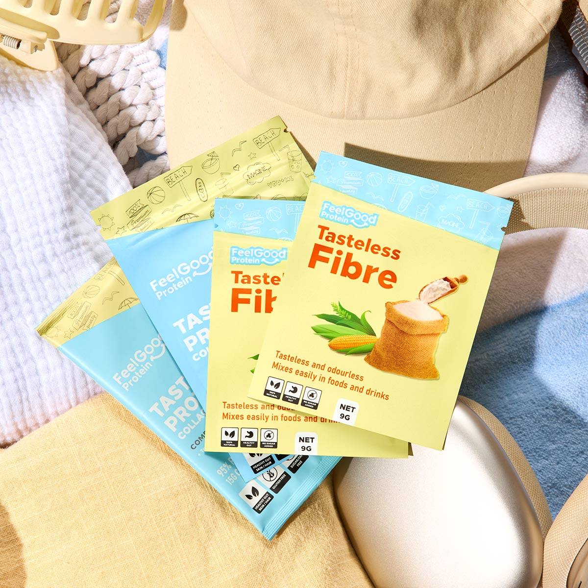 Tasteless Protein and Tasteless Fibre sample sachets