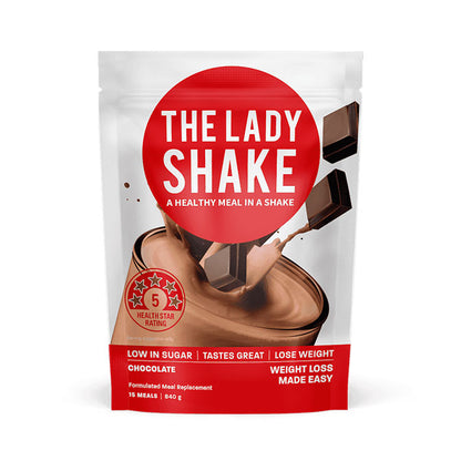 The Lady Shake formulated meal replacement 15 meals 840g Chocolate flavour
