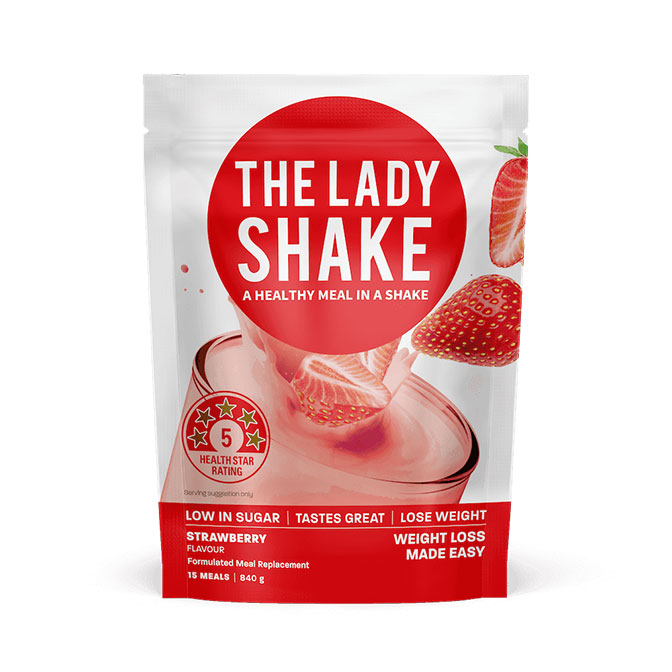 The Lady Shake formulated meal replacement 15 meals 840g strawberry flavour