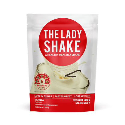 The Lady Shake formulated meal replacement 15 meals 840g vanilla flavour