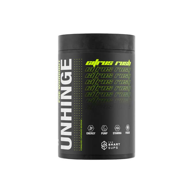The Smart Sups Unhinge Preworkout Caffeinated Beverage Citrus Rush  Flavour