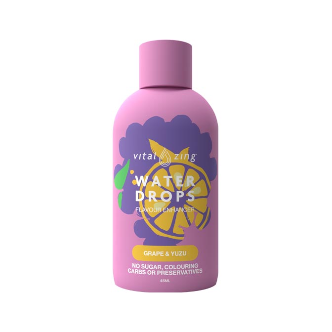 Vital Zing Water Drops 45mL Single Unit Grape & Yuzu