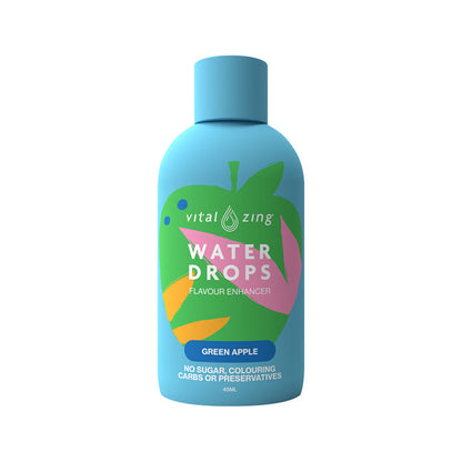 Vital Zing Water Drops 45mL Single Unit Green Apple