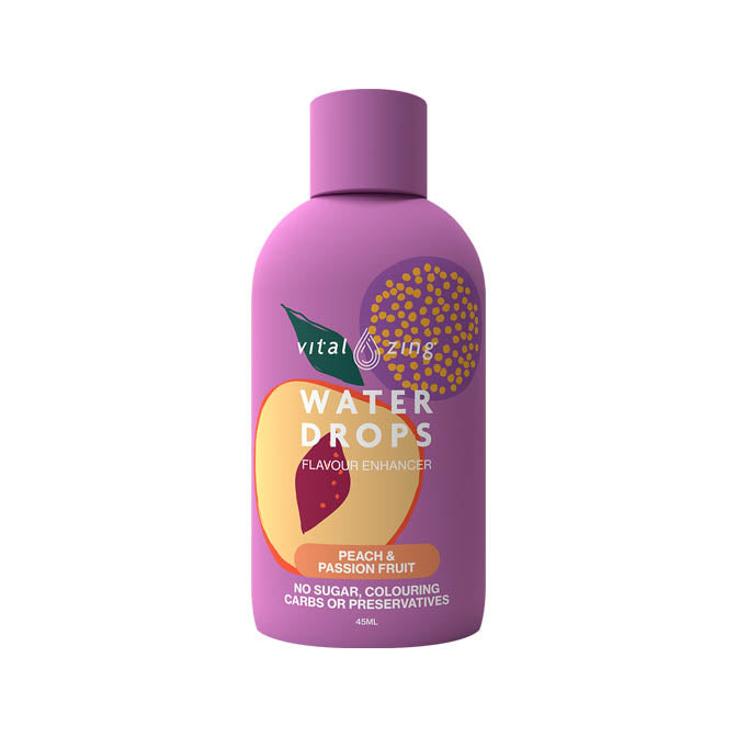 Vital Zing Water Drops Flavour Enhancer Peach & Passionfruit Flavour