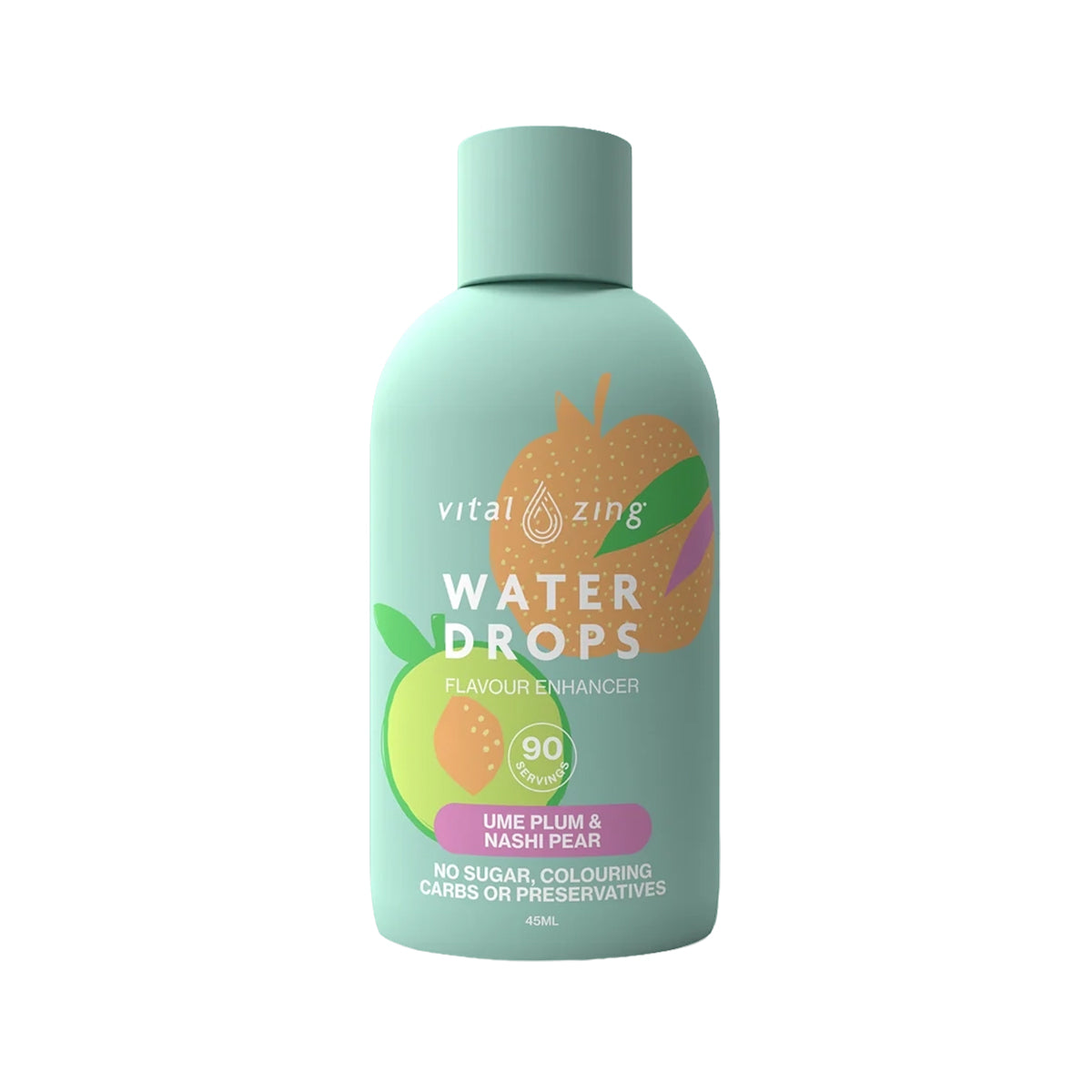 Vital Zing Water Drops Flavour Enhancer Ume Plum & Nashi Pear Flavour 45ml
