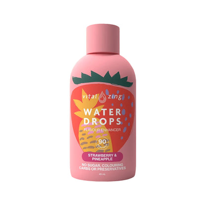 Vital Zing Water Drops Flavour Enhancer Strawberry & Pineapple Flavour 45ml