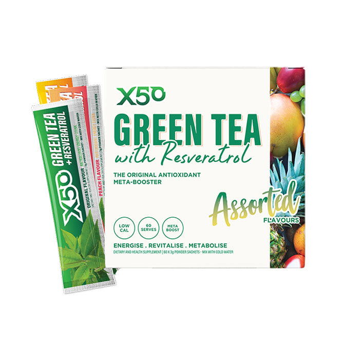 X50 Green Tea with Resveratrol 60 Serves Assorted Flavours