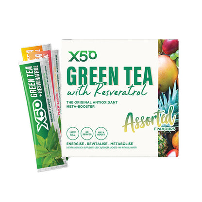 X50 Green Tea with Resveratrol 60 Serves Assorted Flavours