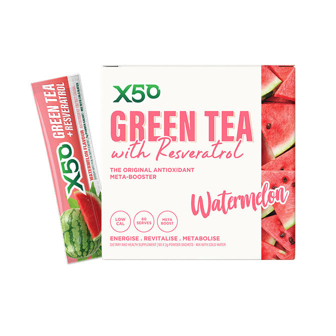 X50 Green Tea with Resveratrol 60 Serves Watermelon Flavour