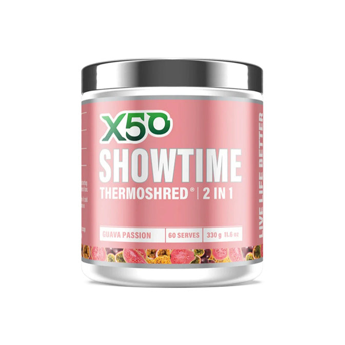 X50 Showtime Thermoshred 60 Serves 330g Guava Passion Flavour