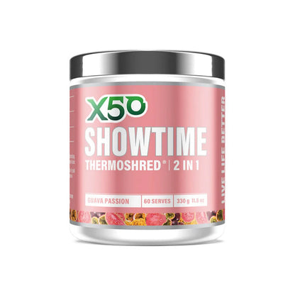 X50 Showtime Thermoshred 60 Serves 330g Guava Passion Flavour
