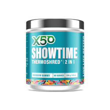 X50 Showtime Thermoshred 60 Serves 330g Rainbow Gummy Flavour