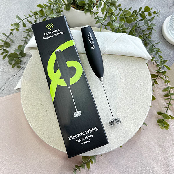Cost Price Supplements Electric Whisk on a ceramic stand